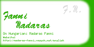 fanni madaras business card